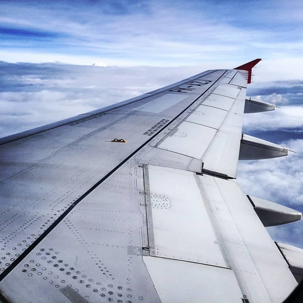 air asia, wing, clouds, journey